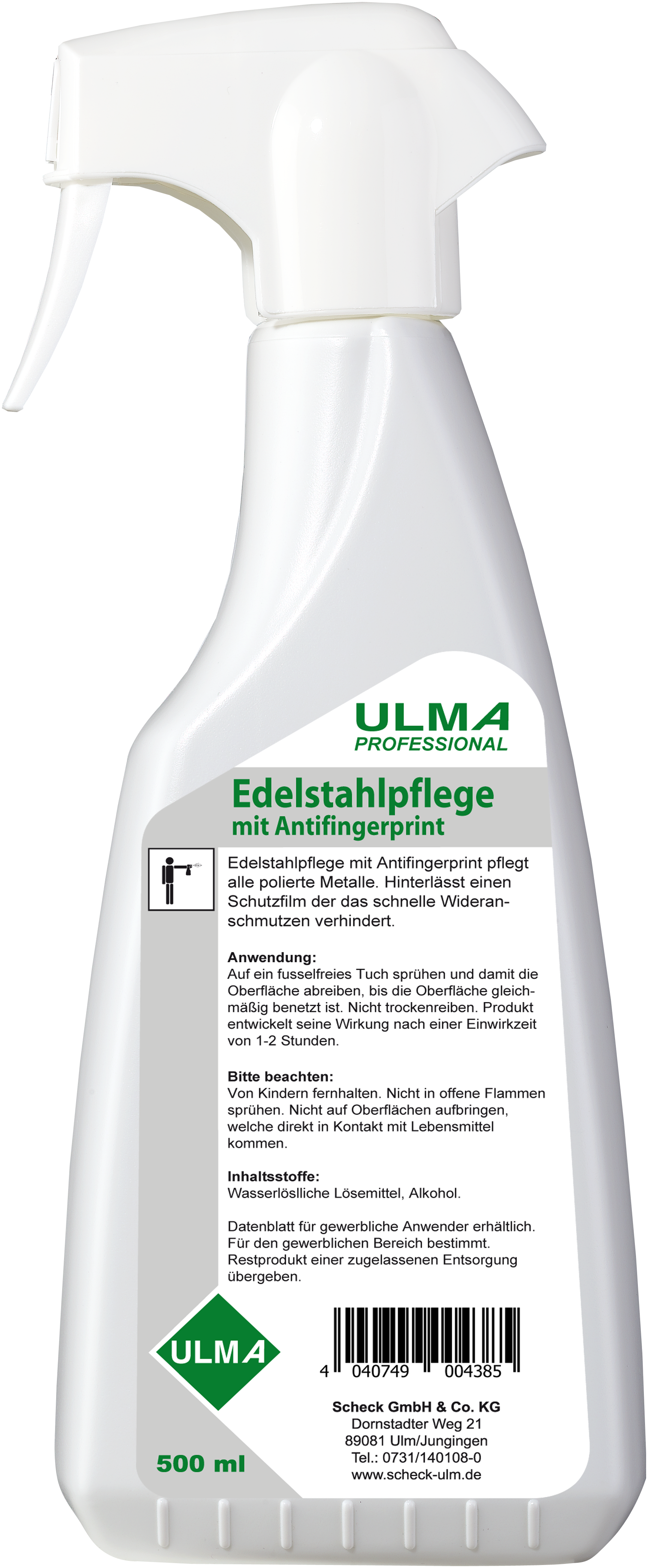 ULMA Edelstahlpflege Antifingerprint 500 ml