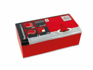 Fasana Zelltuchservietten 33x33cm, 1/4 Falz, 3-lg., rot